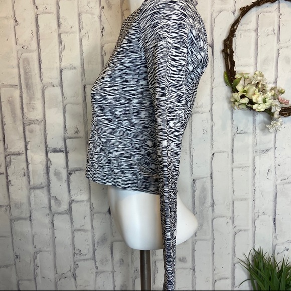 RARE Club Monaco marble crop long sleeve top XS - Picture 3 of 8